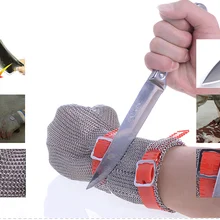 Hongcho бренд 8 см длинные манжеты металлические перчатки для мясников лучшие Мясник перчатки из нержавеющей стали перчатки для резки