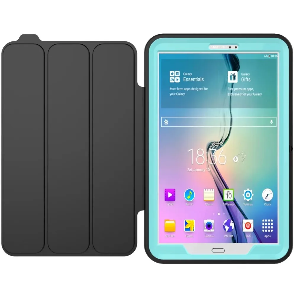 Для Samsung Galaxy Tab E T560 10,1 T580 S3 9,7 T820 Heavy Duty Воздействие Прочный Магнитный 3 Слои Smart case автоматическое выключение Пробудитесь 60 p