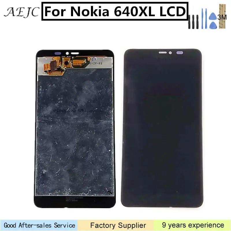 Для Nokia Lumia 640XL 640 XL ЖК-дисплей с кодирующий преобразователь сенсорного экрана в
