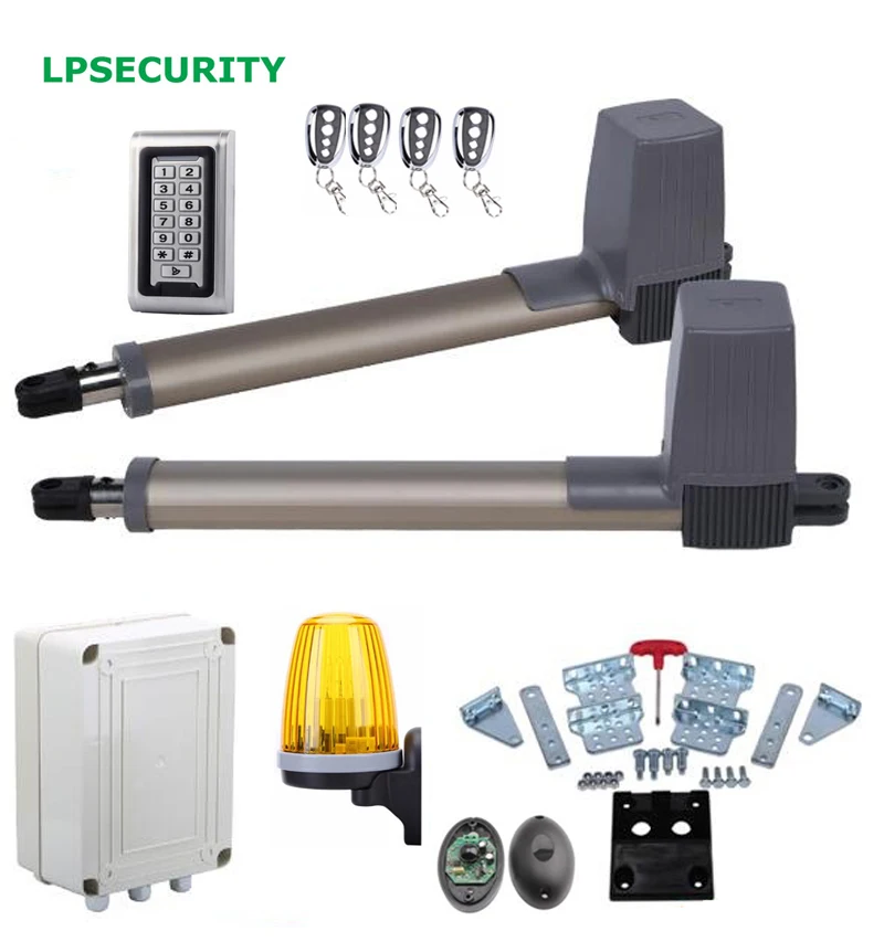 LPSECURITY 24VDC автоматический Электрический распашной механизм комплект для