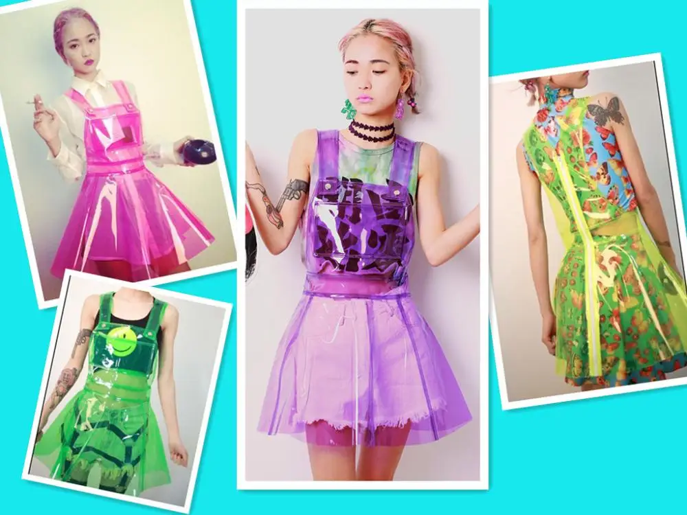 holographic overall dress