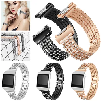 

HIPERDEAL Luxury Crystal Alloy Replacement Watch Band Wrist Strap For Fit bit Ionic 15J Drop Shipping