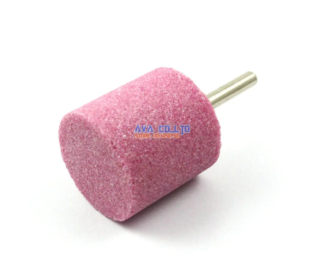 5 Pieces 38x38mm Mounted Point Pink Aluminum Oxide Abrasive Grinding Stone Bit 6mm Shankin