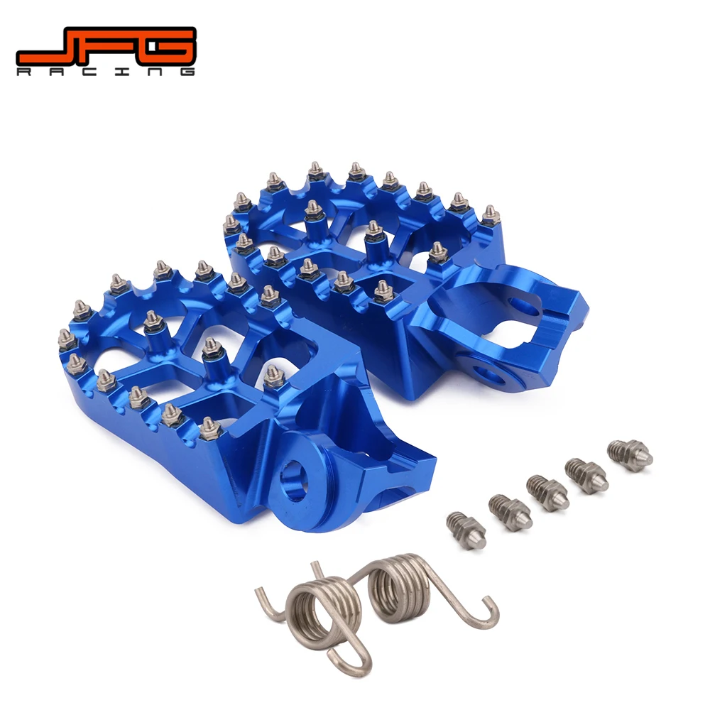 Pedane Moto Da Cross CNC In Alluminio 6061-T6 Con 15 Punte In Acciaio – Regolabili 360°, Per KTM EXC, SX, XC, Arancione