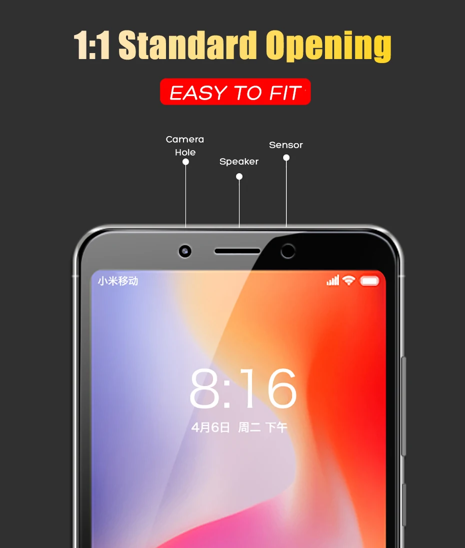 MOUSEMI Glass For Xiaomi Redmi 6A 4x Note 6 Pro Ultra Thin Film Protective Glass For Xiaomi Redmi 6A, For Xiaomi Redmi 6A Glass (8)