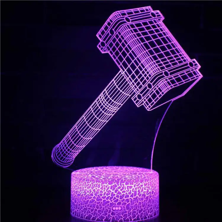 Новая модель перчаток Usb Led Light Детская комната украшения 3d ночник очаровательный рисунок для детей игрушки Usb Led 3d свет - Испускаемый цвет: 7 color change