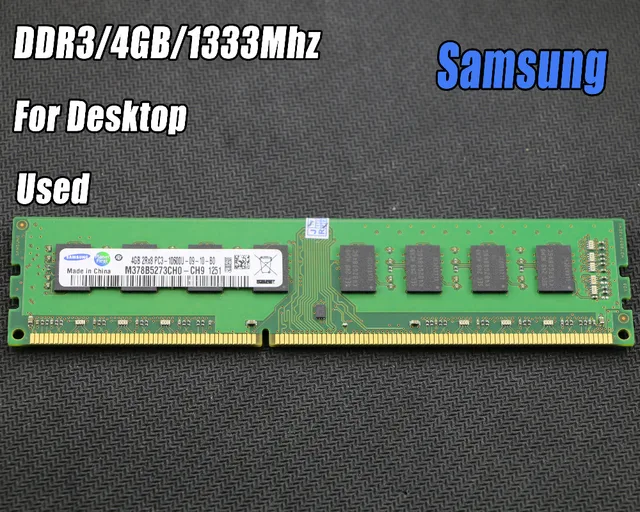 Special Offers Used original samsung 4GB DDR3 PC3-10600 1333MHz Desktop PC DIMM Memory RAM 240 pins For intel for amd Fully compatible 4g 1333