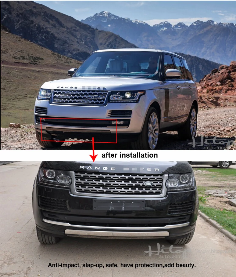 Передний бампер крышка опорная плита для Range Rover Vogue 2013 2014 2015 2016, best 304 нержавеющая сталь, Hitop занимается Запчасти для внедорожника 5 лет