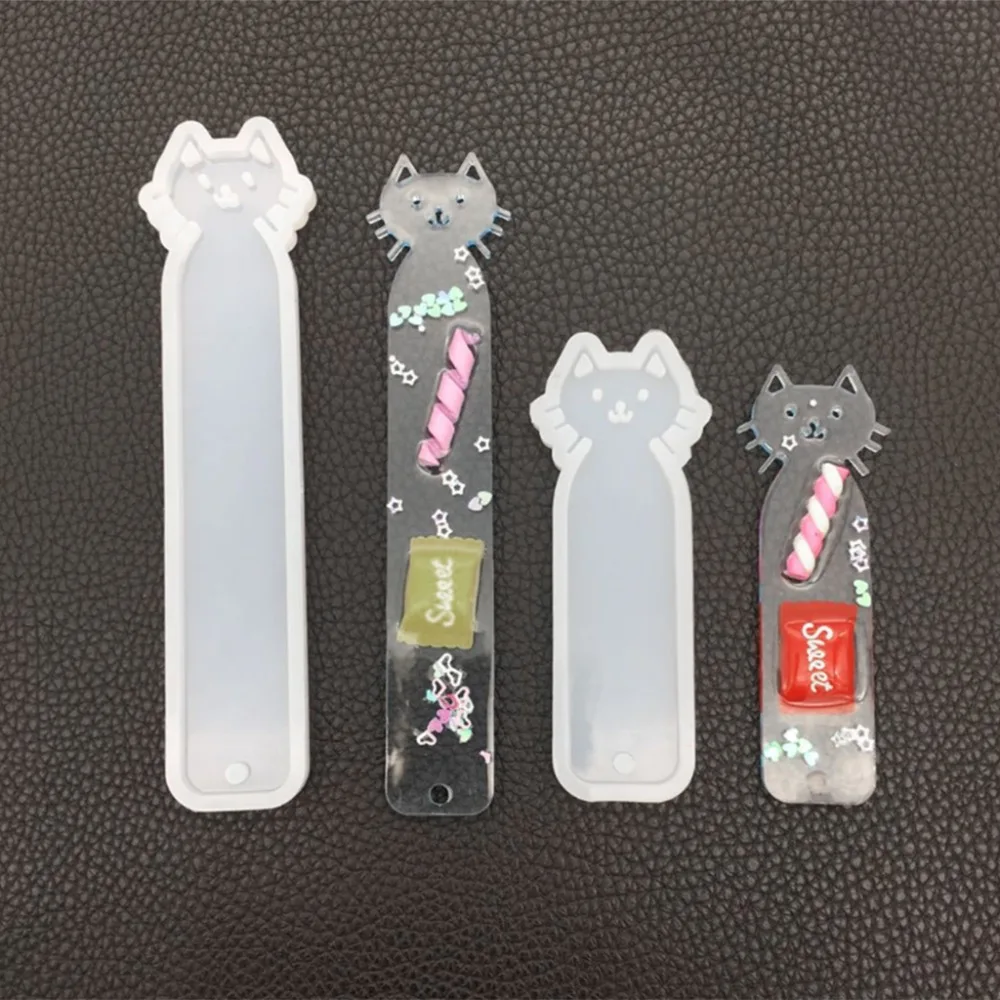 

1pcs Hot Transparent Cute Pet Bookmark Resin Silicone Mold Mirror Crafts For DIY Jewelry Making Tool