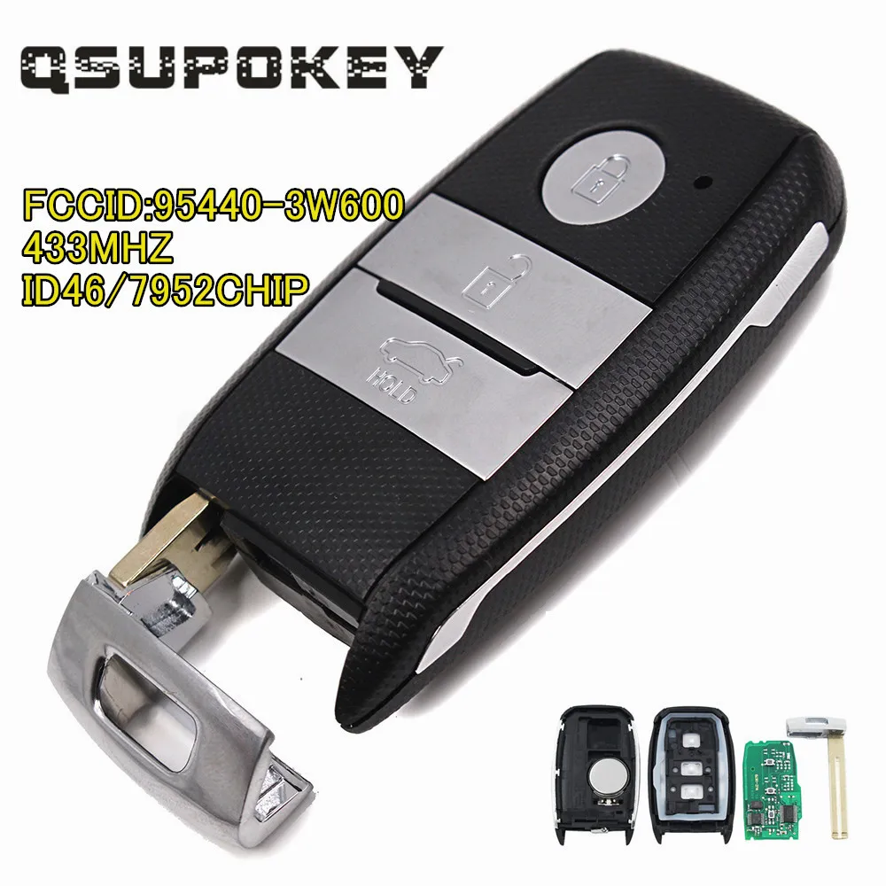 

QSUPOKEY Smart Key 433MHz Suit for KIA 95440-3W600 for K5 Sportage Sorento Car Remote TOY40 Blade