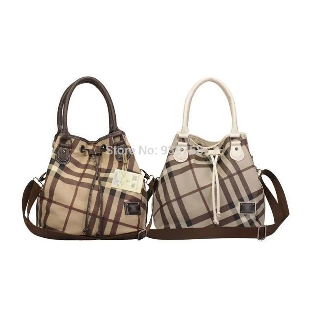 European Style Brand Designer Handbags High Quality Classic Plaid Bucket Bag Grid Pattern Women Shoulder Drop Ship | Багаж и сумки