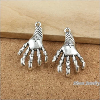 

25pcs Charms vintage hand pattern Pendant Tibetan silver Zinc Alloy Fit Bracelet Necklace DIY Metal Jewelry Findings 20023