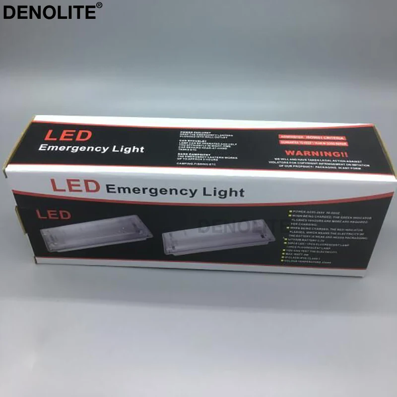DENOLITE 10 шт. резервный Настенный/потолочный 3 Вт светодиодный аварийный светильник