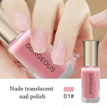 10 мл Быстросохнущий полупрозрачный лак для ногтей телесного цвета, Защита окружающей среды, долговечный неочищаемый гель-лак-для-ногтей