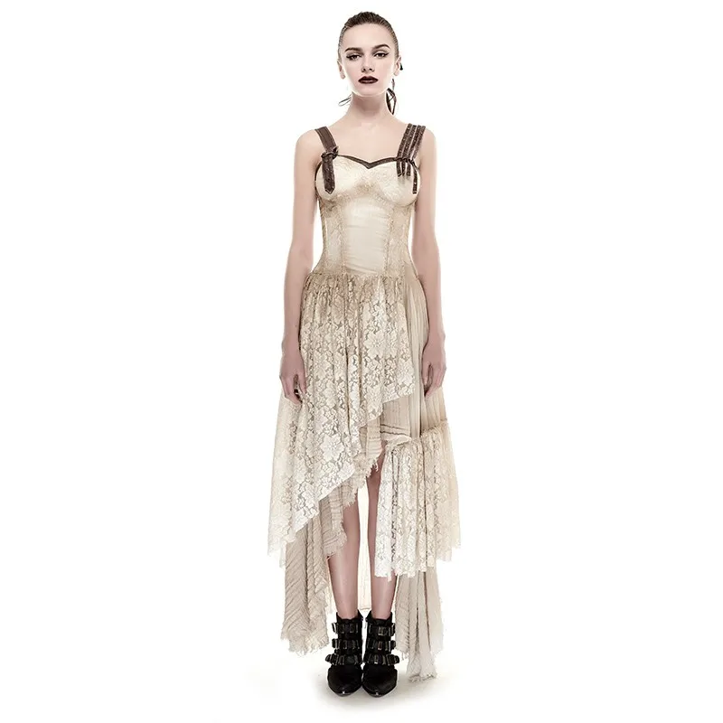 Q-291 Steampunk Lace Do Old Dress Kaftan Linen Dress Latest Long Condole Belt Skirt Design