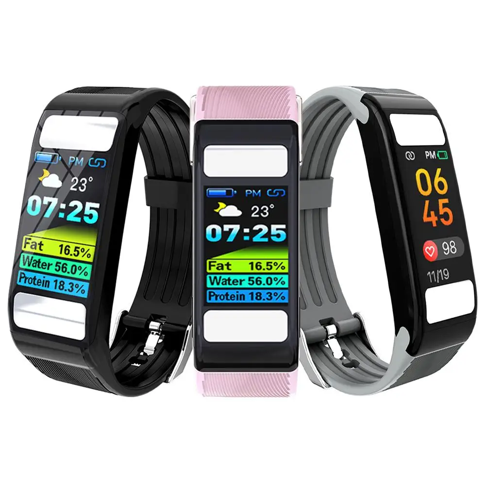 

T9 Body Fat Monitor Calories Gym Watches Smart Heart Rate Wristband Fitness Tracker Smart Bracelet for Android iOS