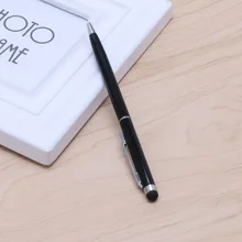 Стильный тонкий 2 в 1 шариковая ручка и емкостный стилус для iPhone, iPad, планшетов черный