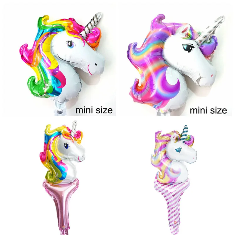 

100pcs/lot Unicorn foil balloons mini size 40cm unicorn balloon hand style inflat air unicorn party balloons