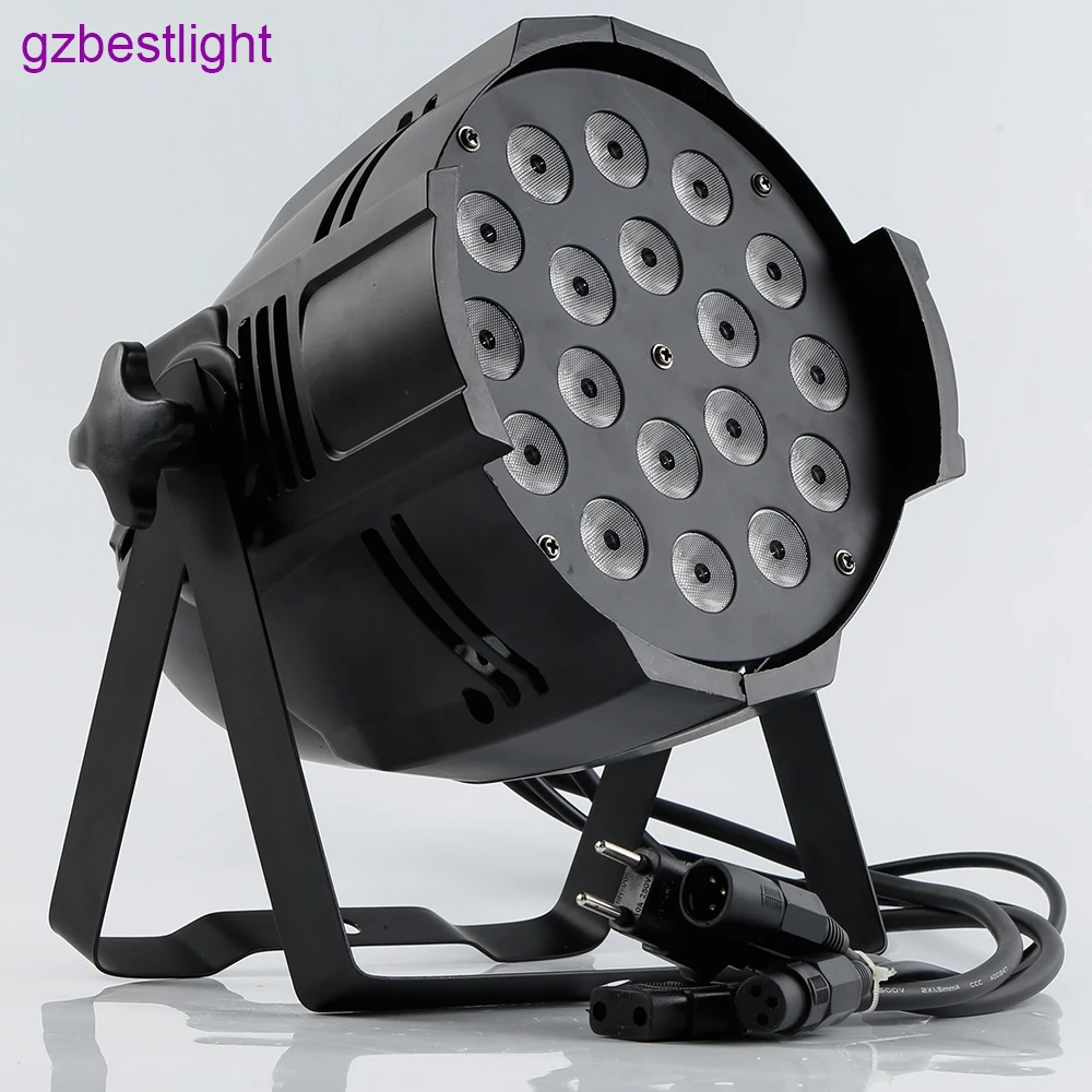 6 шт. с футляром для полета лучший Par64 DMX сценические осветители led par можно мыть 18x12 Вт RGBW 4в1