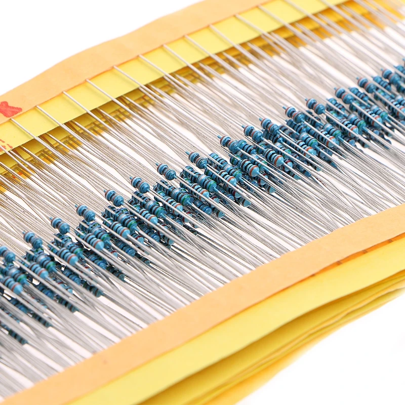 Metal Film Resistor 1% 1/6W Assorted Kit 1 ohm~1M ohm 2425 Pcs 97 Value##Q1FC##High Quality diy universal 1w 20r 1% metal film resistor blue silver 50 pcs