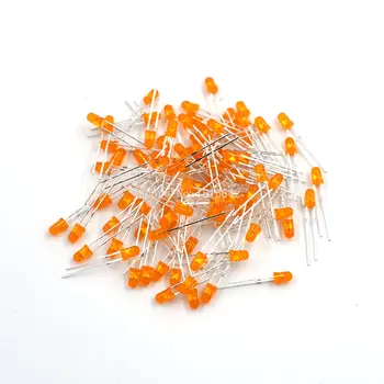 

200PCS 3mm LED Orange Light-emitting Diode Feet Long 16-18mm DIP Led Diode Orange Colour NEW