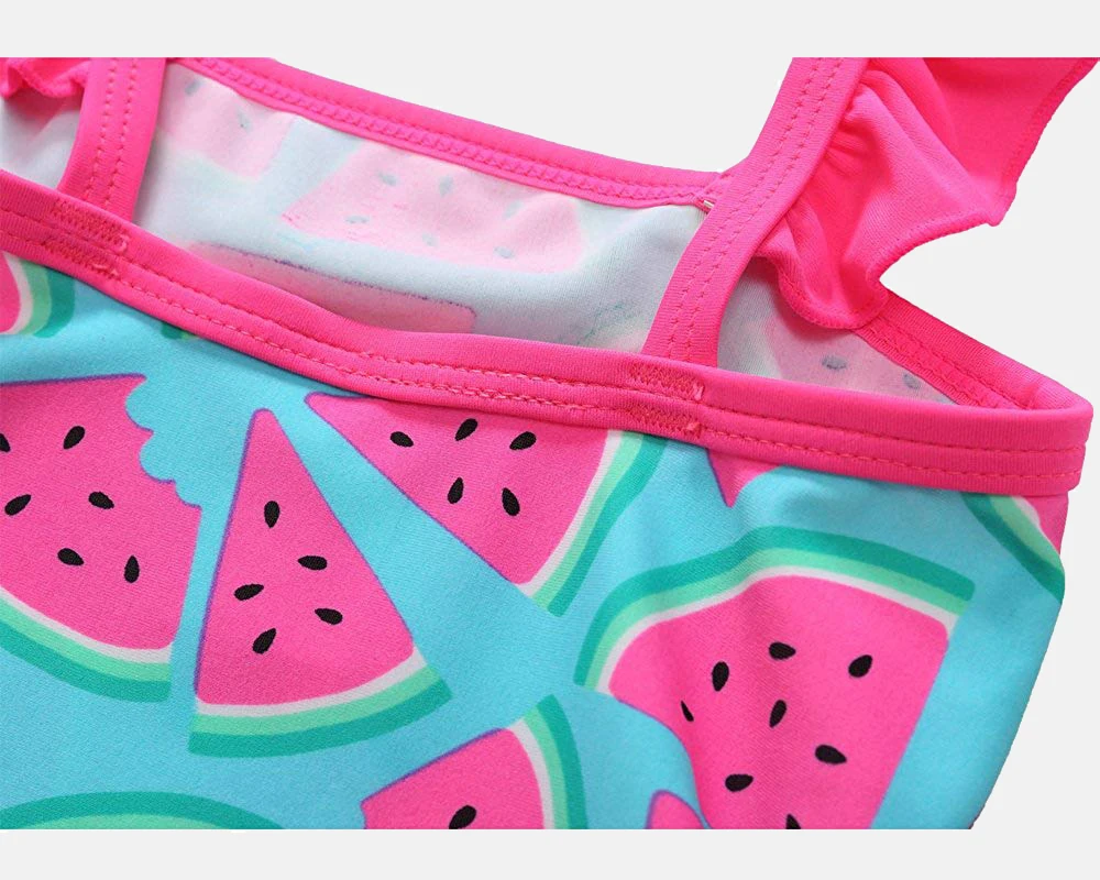 Charmleaks/слитные купальники для маленьких девочек; одежда для купания с принтом фруктов и арбуза; детское милое бикини; пляжная одежда