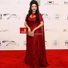 Sexy Illusion Crew Floor Length Burgundy Mermaid Bow Sashes With Long Cap 2015 Celebrity font b