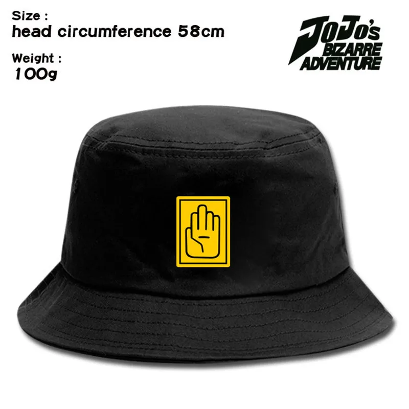 

New Summer JoJo Bizarre Adventrue Fisherman Cap Hat Men Women Outdoor Daily Use Cosplay Canvas