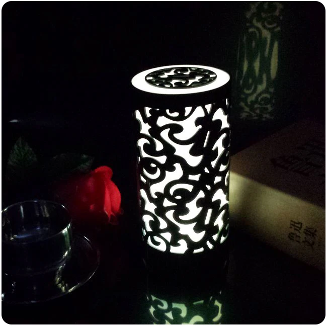 

Modern flora design 7 color change switch button battery powered illuminated LED Table Lighting Free shipping 1pc