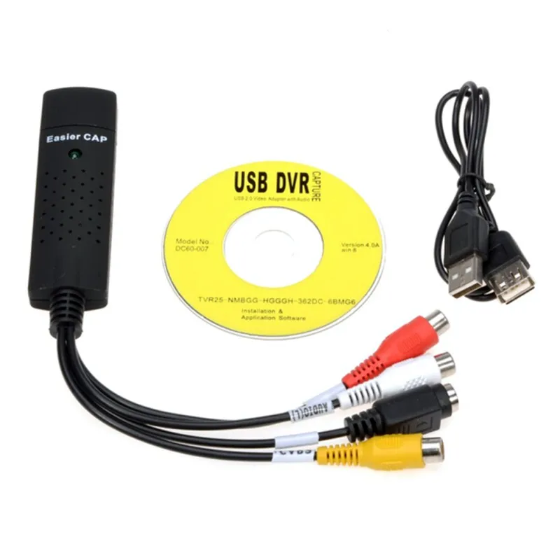 USB 2 0 адаптер Easycap Аудио Новый видео DVD VHS Запись карты конвертер ПК | Электроника
