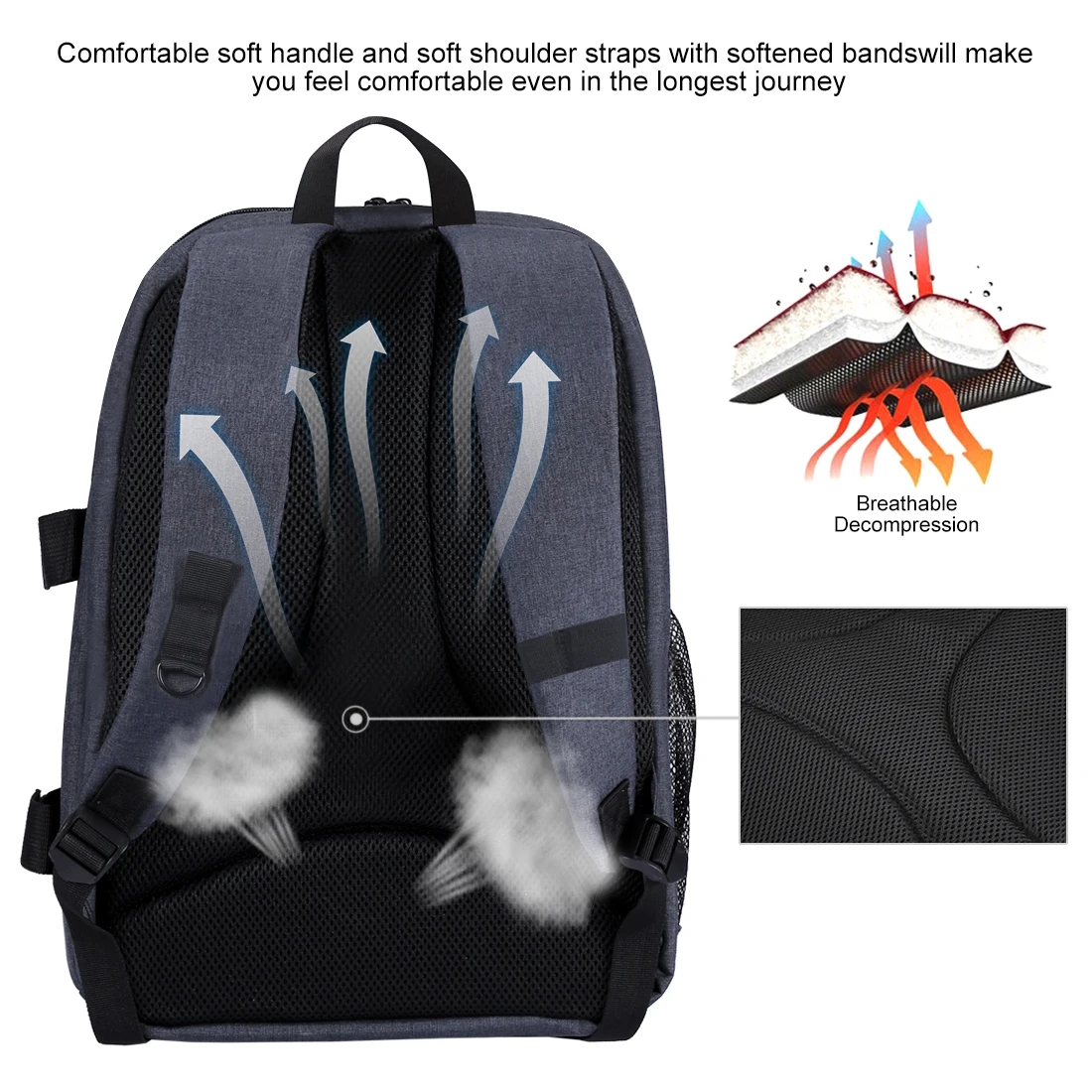 Waterproof DSLR Backpack With Charge Headphone Jack Video Digital DSLR Camera Bag Outdoor Camera Photo Bag for Nikon Canon Lens