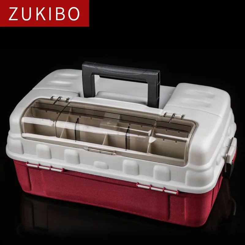 

Modern fishing tackle extra large three-layer multi-function road Asia box fishing box suitcase fishing gear wholesale