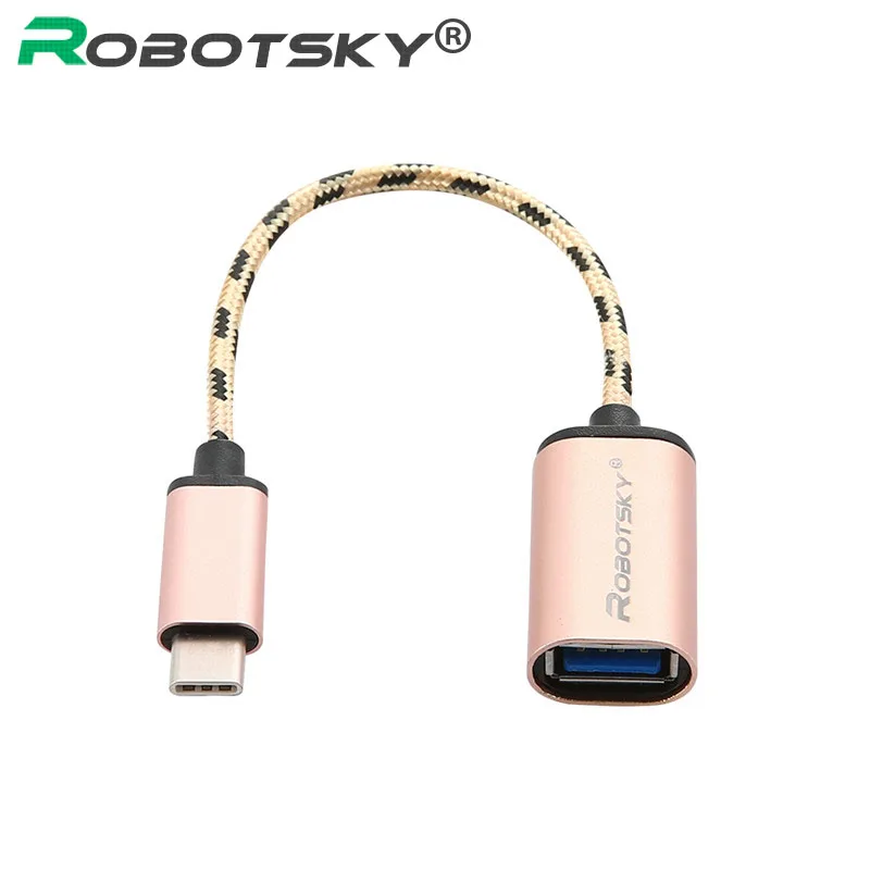 Robotsky type C USB 3,0 адаптер типа OTG-C кабель для быстрой синхронизации данных разъем USB-C кабель для huawei P9 Xiaomi 4C 5 samsung S8