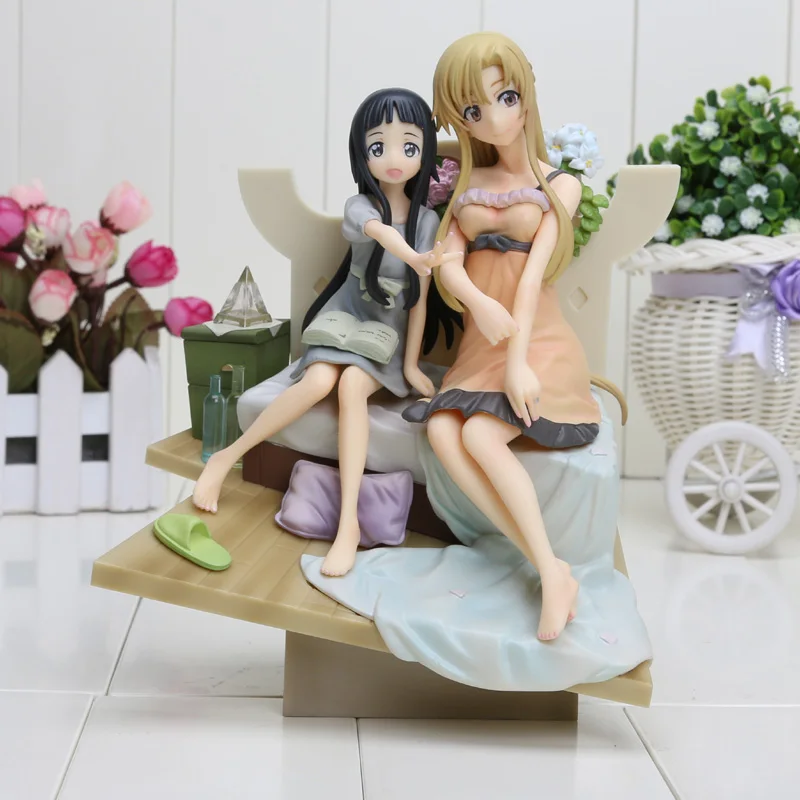 

Free Shipping 8'' 20CM Anime Sword Art Online Mother And Daughter Asuna & Yui Scale Boxed PVC Action Figure GSC Peiguin Parade