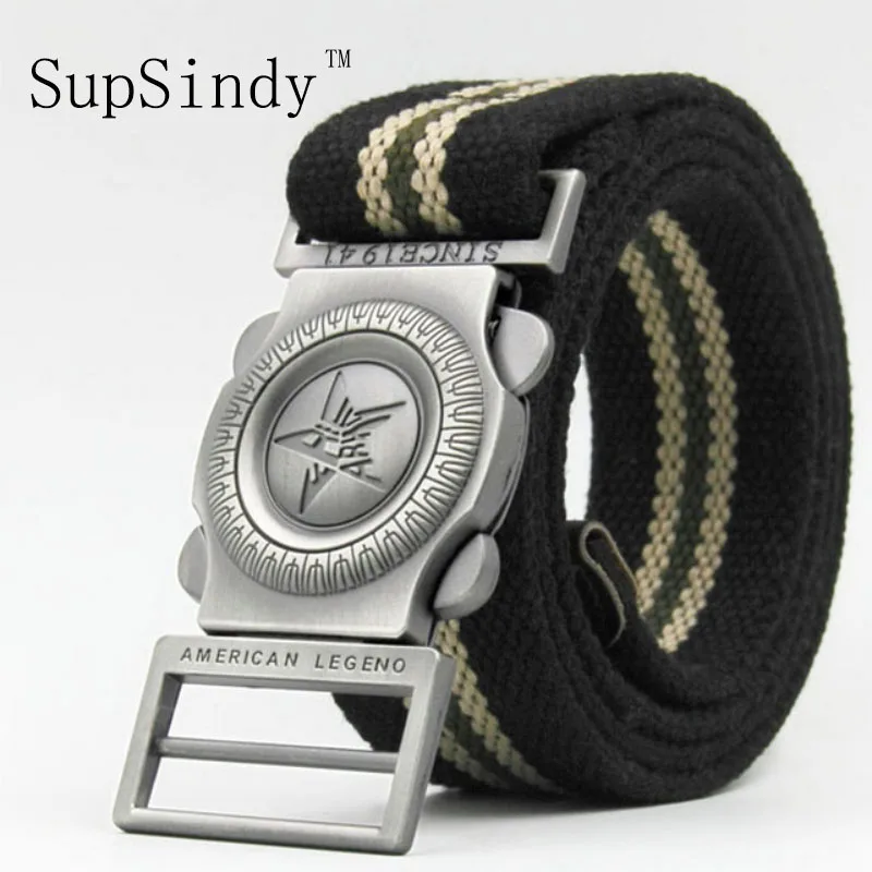 

SupSindy men Canvas belt Quick release metal buckle military belt Army tactical belts for men top quality male strap Army green