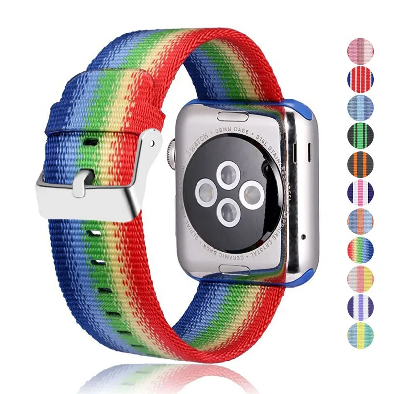 

ASHEI Woven Nylon Replacement Band for Apple Watch Bands 42mm 38mm Wrist straps for Strap Apple Watch iWatch 3 2 1 Watchbelt