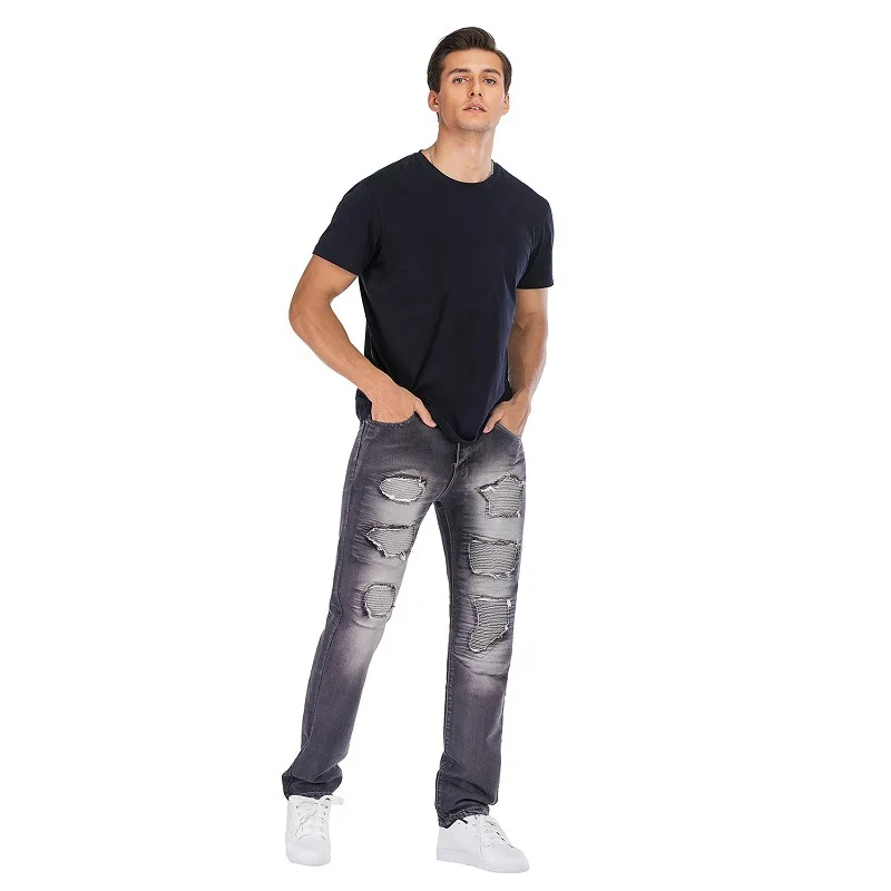 Оригинальный бренд Для мужчин's джинсы Для мужчин байкерские ковбойские штаны хип-хоп Джинсы для женщин сломанной новые модные Дизайн