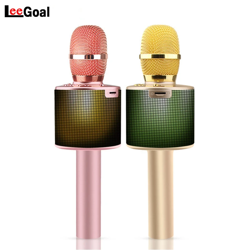 

Karaoke Microphone Wireless Bluetooth Speaker Mic With LED Lights Adapt Handheld microphone For iOS Android PC Smart TV Home KTV