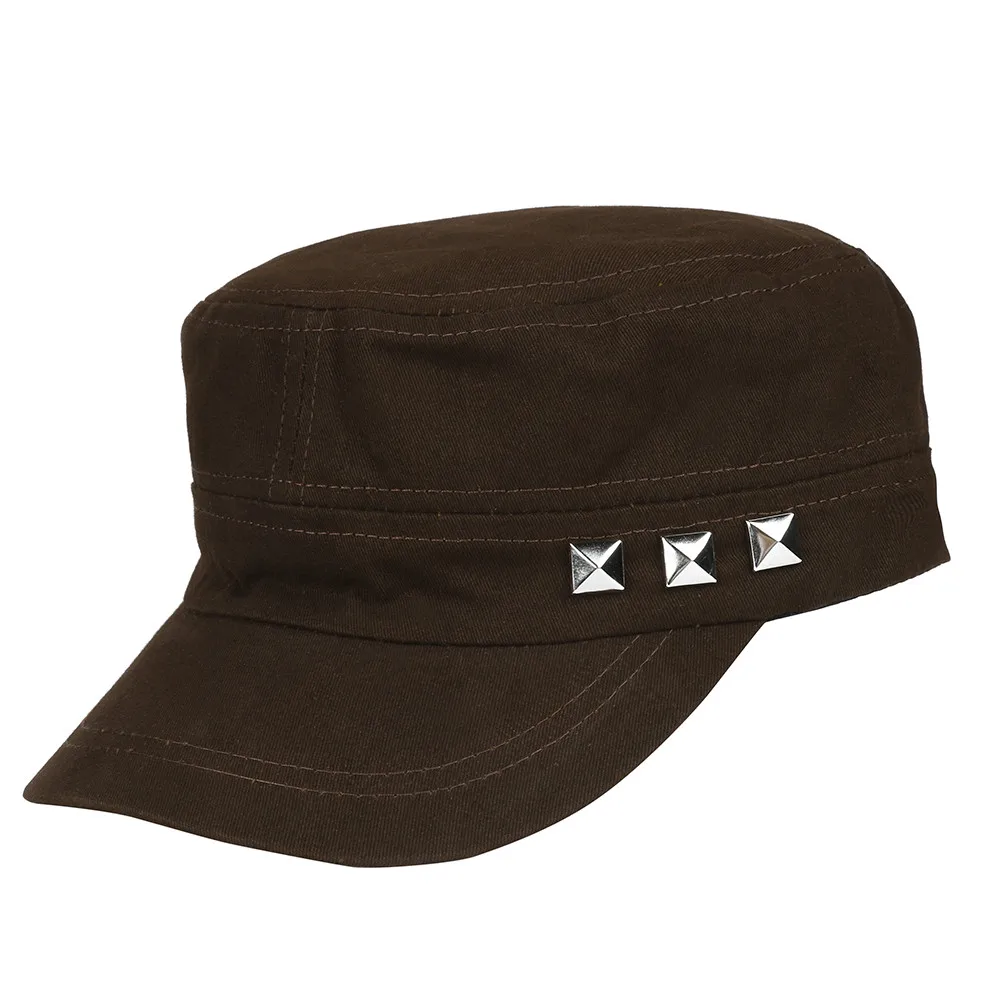 hat summer women Adjustable Classic Plain Vintage Army Military Cadet