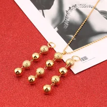 Круглый кулон Подвеска ожерелье цепь серьги наборы ювелирные изделия ожерелья из бисера наборы для женщин