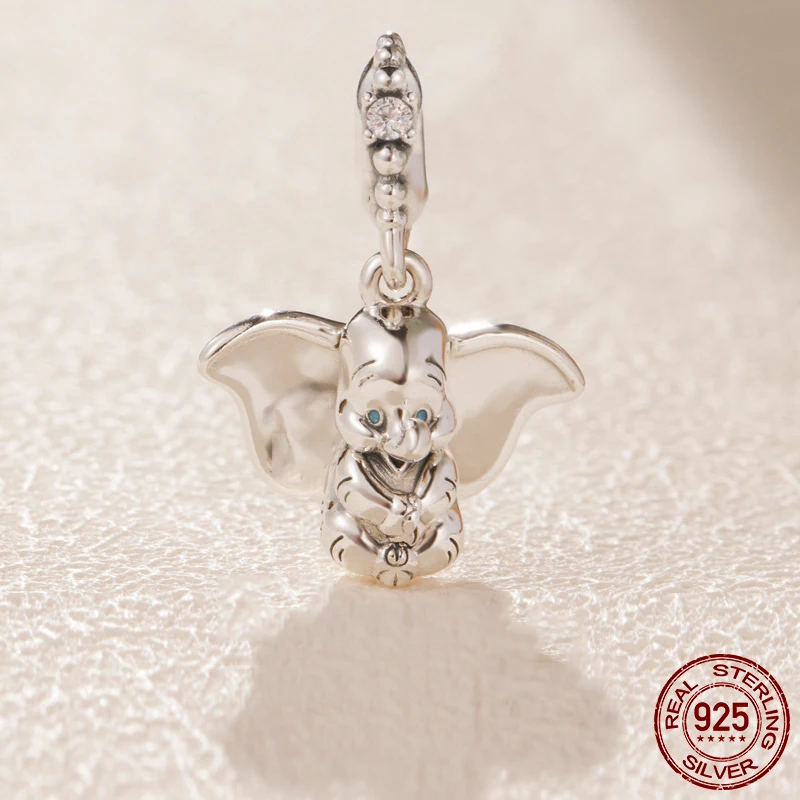 

Spring 925 Sterling Silver Beads Dumbo Bulldog Puppy Pendant Charm Fit Original Pandora Bracelet for Woman DIY Jewelrly or Gift