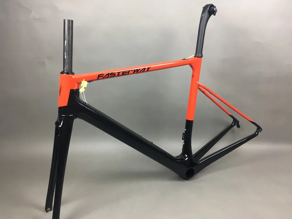 Clearance white red with black FASTERWAY classic carbon road frameset UD weave carbon bike frame:Frameset+Seatpost+Fork+Clamp+Headset 208 Clearance white red with black FASTERWAY classic carbon road frameset UD weave carbon bike frame:Frameset+Seatpost+Fork+Clamp+Headset 208