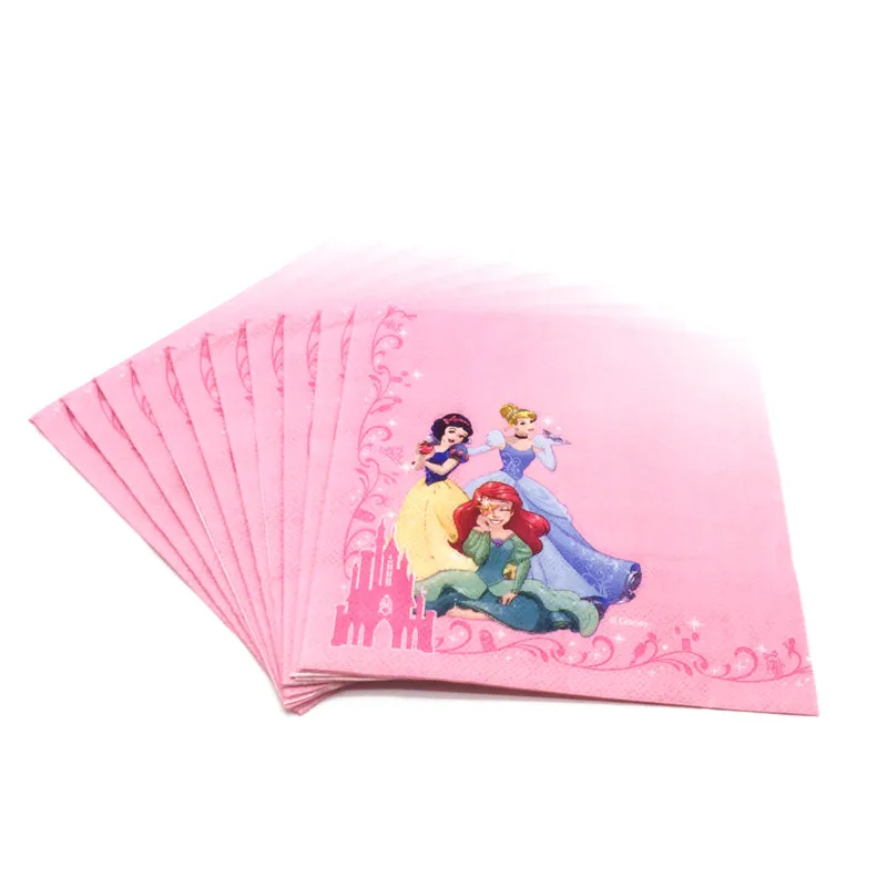 

Disney Six Princess Snow White Disposable Paper Napkin Kids Birthday Party Theme Party Baby Shower Paper Tissue Supply 10pcs/lot