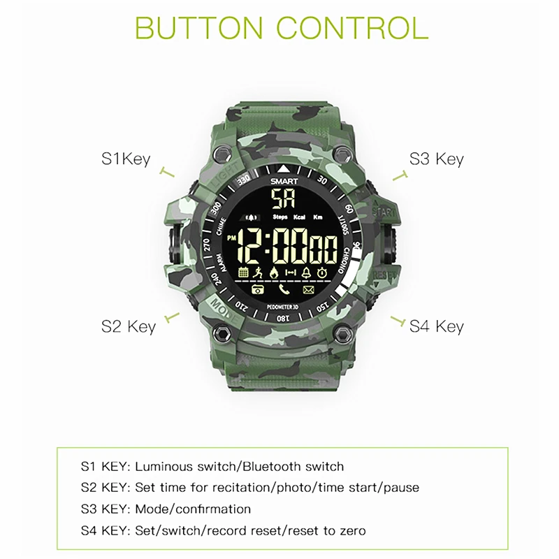 Smart Watch EX16S relogio invicta IP68 Waterproof men Smart Electronics Call Message Reminder Alarm clock For iPhone XS CASIO