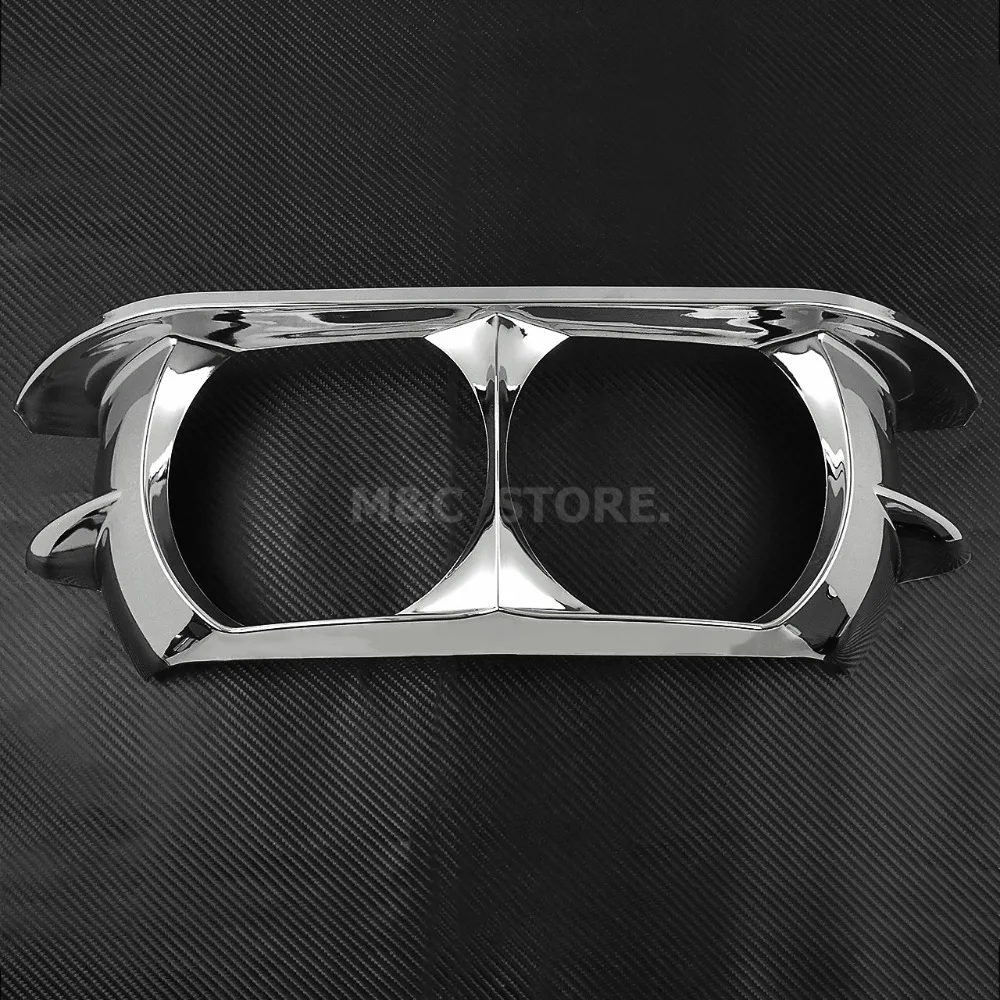 Motorcycle Dual Headlight ABS Fairing Trim Bezel Scowl Cover Black/Chrome For Harley Touring Road Glide Customs 2015 2019|Накладки и