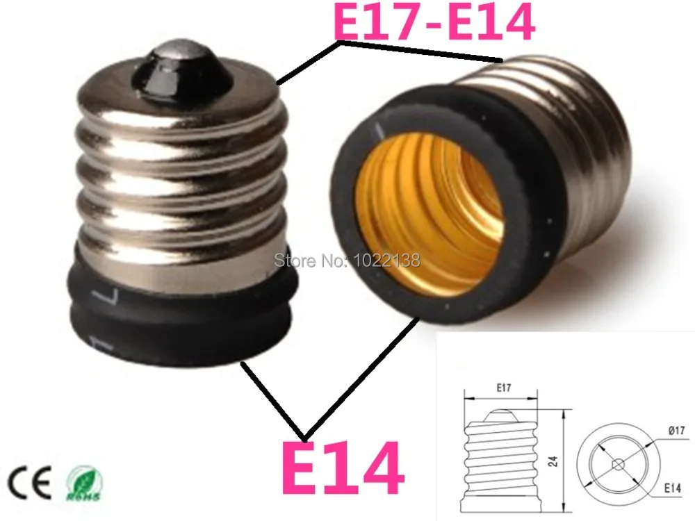 500 шт. E17 к E14 держатель лампы светодиодные гнездо адаптера E17-E14 лампа база конвертер удлинитель edison экипажа гнездо База бесплатная доставка