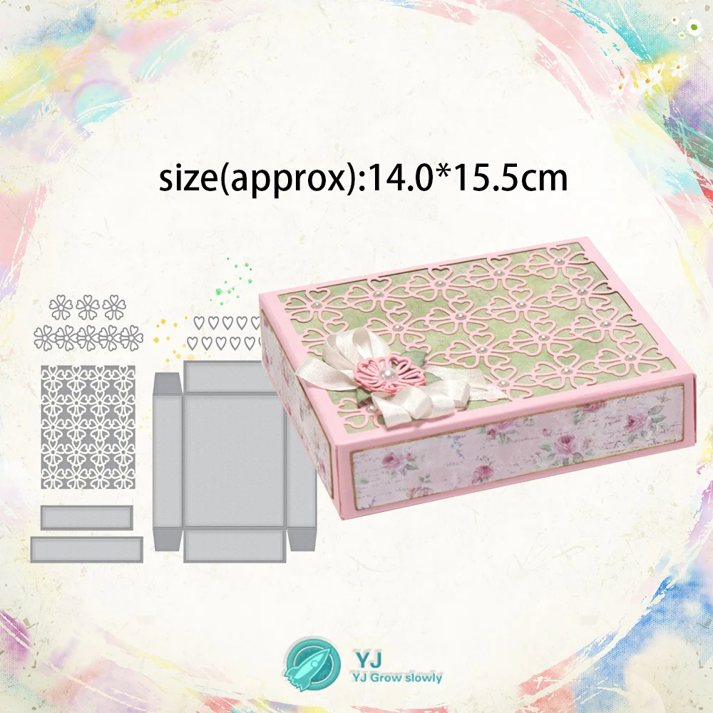 

YJ Mooie doos Metalen Stansmessen Stencil voor DIY Scrapbooking Fotoalbum Embossing Papier Kaarten Decoratieve Ambachten