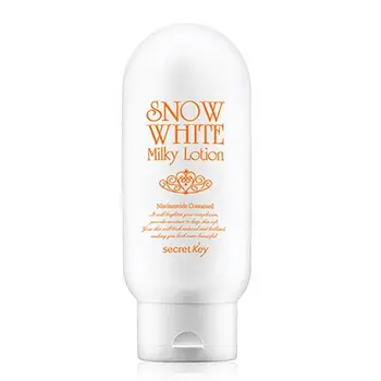 

SECRET KEY Snow White Milky Lotion 120g Whitening Face Cream Moisturizing Instant Brightening Effect Face And Body whitening
