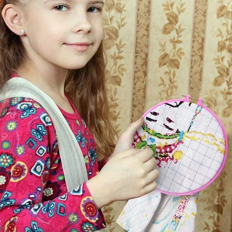 Hoomall 1 шт., регулируемый инструмент для шитья крестиком, пластиковая вышивка, вышивка крестиком, кольцо, рамка, сделай сам, лоскутные аксессуары, украшение