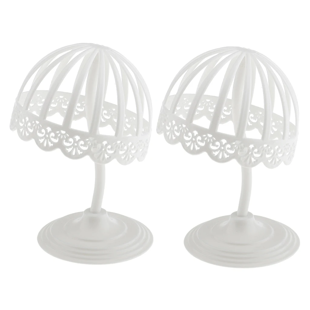 

2 Pcs Plastic Baby Hat Cap Storage Display Holder Hair Wigs Rack Shelf Stand